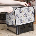 thumbnail image 6 of Rateoe Rabbit And Butterfly Pattern Toaster Covers 2 Slice Wide Slot,Bread Machine Cover,Bread Dust Cover & Fingerprint Protection,Appliance Covers, 6 of 7