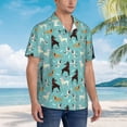 thumbnail image 3 of Fotbe Cute Dog Camisa Hawaiana para Hombre Unisex – Camisa Casual de Verano con Botones de Manga Corta de Algodón y Lino,X-Large, 3 of 7