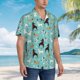 thumbnail image 3 of Balery Cute Dog Camisas hawaianas de manga corta para hombre, camisas playeras de corte holgado, camisas de vacaciones con botones,XX-Large, 3 of 7