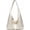 Beige, variant on Women Studded Shoulder Bag, Soft PU Leather Slouchy Purse, Punk Y2K Underarm Tote Handbag with Top Handle for Everyday Use