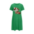 thumbnail image 5 of Sakmal Chemise de Nuit Verte pour Femmes, Robe de Maison de Noël Surdimensionnée, Ultra-Douce, Manches Courtes, Bas de Noël Imprimé, Col Rond, Tailles P-2TG, 5 of 5