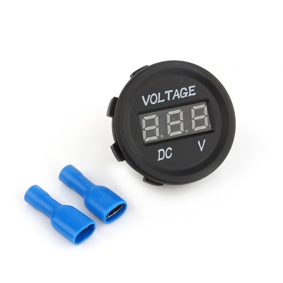 Volt Meter Tester, Voltage Meter Waterproof White LED Display For Boats For Car For For Motorcycle