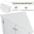 thumbnail image 6 of Hassch Triangle Storage Cabinet Corner Wood Floor Cabinet with Adjustable Shelves for Home Kitchen Bathroom Living Room, White, 6 of 10