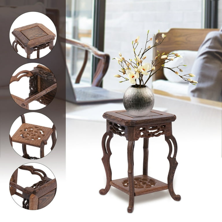 Practical Bonsai Base Tree-root Carved Hardwood Stand Decoration Bonsai Base Teapot Vase Bonsai Base Chinese Hardwood Stand Bonsai Base Display Stands