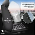 thumbnail image 2 of JIAMAOXIN Car Seat Covers Full Set for 2007-2023 Lexus RX 350, Faux Leather Seat Covers Waterproof Cushion Protector (5 Seats,Black&White Line), 2 of 5