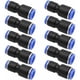 thumbnail image 1 of Conectores neumáticos largos de latón y plástico, accesorios rápidos neumáticos rectos para tubo de 6 mm de diámetro, 10 piezas, 1 of 5