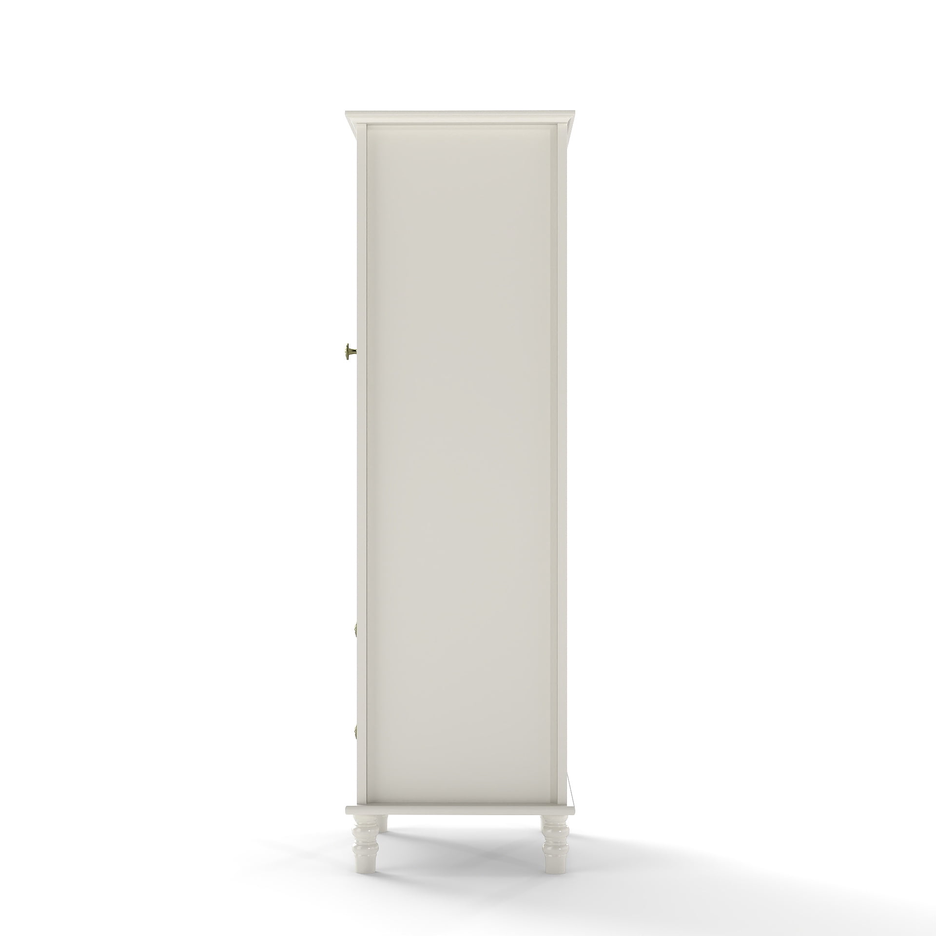 Aukfa Tall Buffet Pantry Cabinet,2 Drawers Wood Sideboard Cupboard for Dining Room Hallway Entryway,White
