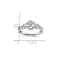 thumbnail image 3 of 2/3 Carat (Ctw Color SI1-SI2, G-H-I) Lab Grown Diamond Twist Engagement Ring in 14K White Gold for Women, 3 of 6
