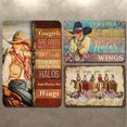 thumbnail image 2 of Kit Pintura Hierro Rectangular Placa Metal Vintage Vaquera Del 20x30cm 3 Uds., 2 of 9