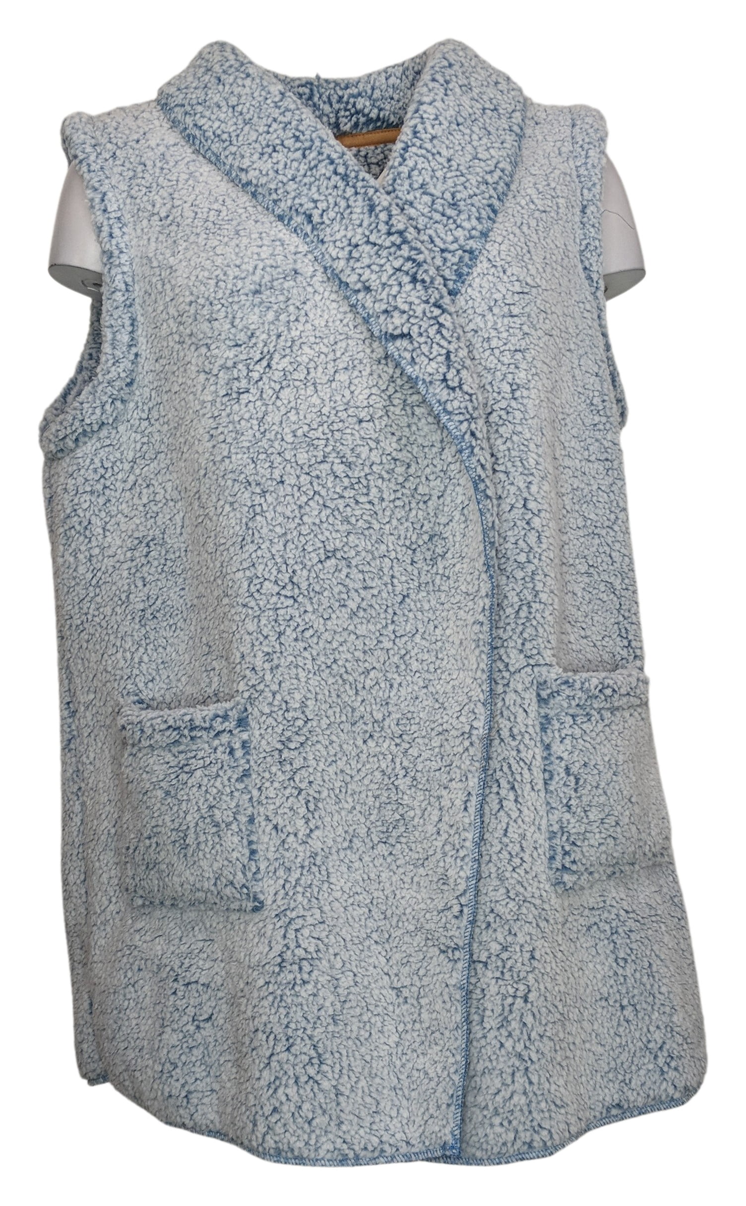 Cozy Shaggy Plush Cardigan Blue A386142 