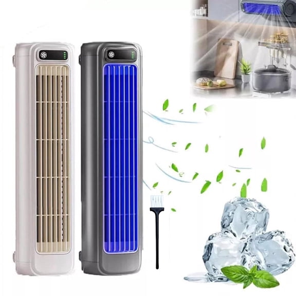 Air Cooler, Brizac Ac, Brizaac, Brizac Cooling Ace, Brizaac Air Conditioner, Healthy Cool Down, Portable Air Conditioner Cooling Fan Quiet with 3 Speeds (Gray)