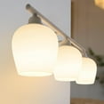thumbnail image 4 of ONEWISH 3-Light White Vanity Light with Opal White Glass Shades, 4 of 7