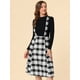 thumbnail image 3 of INSPIRE CHIC Falda Midi Con Tirantes Y Tartán A Cuadros Vintage Para Mujer Negro blanco S, 3 of 6