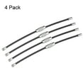 thumbnail image 2 of Unique Bargains 90mm Length PVC Coated Stainless Steel Keyring Loop Cable Black 4 Count, 2 of 6