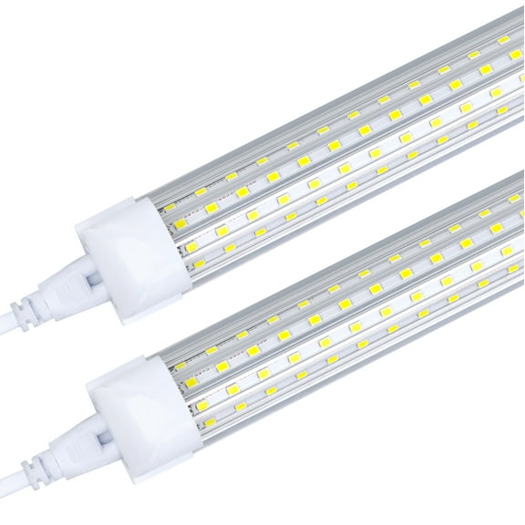 U Shape T8 8ft LED Shop Light Fixture Linkable, 150W 6000K Cold White 20-Pack