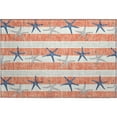 thumbnail image 2 of Addison Rugs Mayfield Washable Coastal Starfish Coral Rectangle Rug, 1'8" x 2'6", 2 of 5