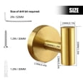 thumbnail image 6 of 2 Pack Towel Hooks, 304 Stainless Steel, Coat Robe Clothes Hook Modern Wall Hook Holder for Bathroom Kitchen Garage Hotel Wall Mounted, Golden, 6 of 9