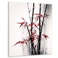 thumbnail image 2 of Designart "Red and Grey Bamboo of Japan II" Floral Metal Wall Art Prints, 2 of 5