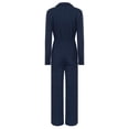 thumbnail image 2 of YONGHS Work Coveralls for Women Long Sleeve Loose Fit Jumpsuit Rompers Mechanic Work Jumpsuit Navy Blue M, 2 of 7