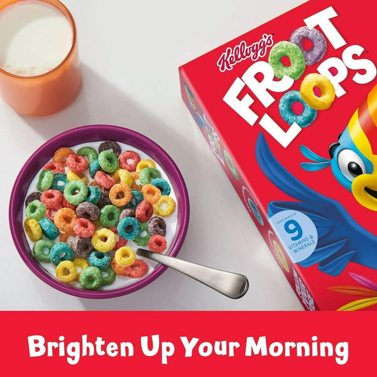 Kellogg&rsquo;s Froot Loops Original Cold Breakfast Cereal, 14.7 oz Box 