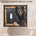 thumbnail image 2 of Single Toggle Decorative Light Switch Cover Plate with Black Bear and Tree Branch Accents - Rustic Electrical Cover Plate for Lodge Cabin House Style Ideal for Wildlife and Nature Lovers, 2 of 7