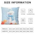 thumbnail image 5 of SHANXI Throw Pillow Covers Snowy Day Square Pillow Cases for Decorative Cushion Bed Couch Sofa Blue White 24x24in, 5 of 5
