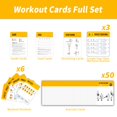 thumbnail image 3 of Cartas de fitness ELAORY de ejercicios con peso corporal, 62 ejercicios, tamaño grande 13 x 9 cm, 3 of 7