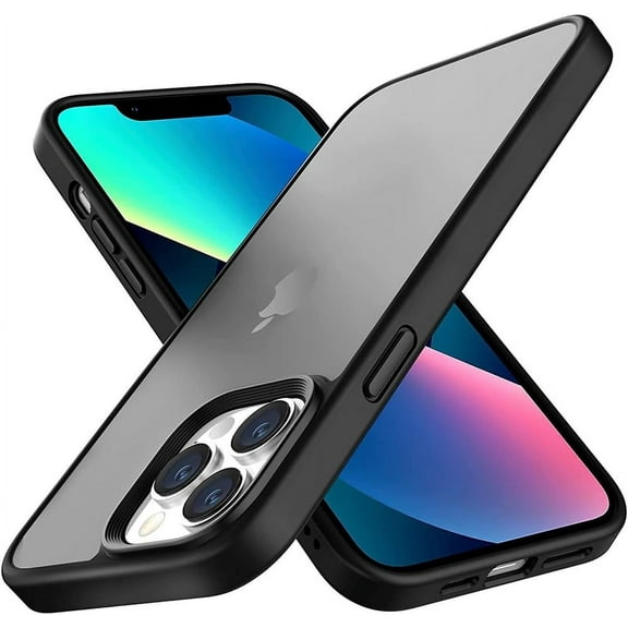 Compatible with iPhone Case,[ Drop Protection] Matte Translucent Anti-Fingerprints Full Body Protection Soft Shockproof Cover Phone Case (Black,iPhone 15 Pro Max)