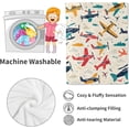 thumbnail image 4 of Airplane Blanket Aviation Adventure Colorful Planes and Clouds Throw Blankets Gifts for Kids Boys Lightweight Soft Fleece Cozy for Sofa Couch Bed Room Travel Birthday Party Decor 50x60in, 4 of 6