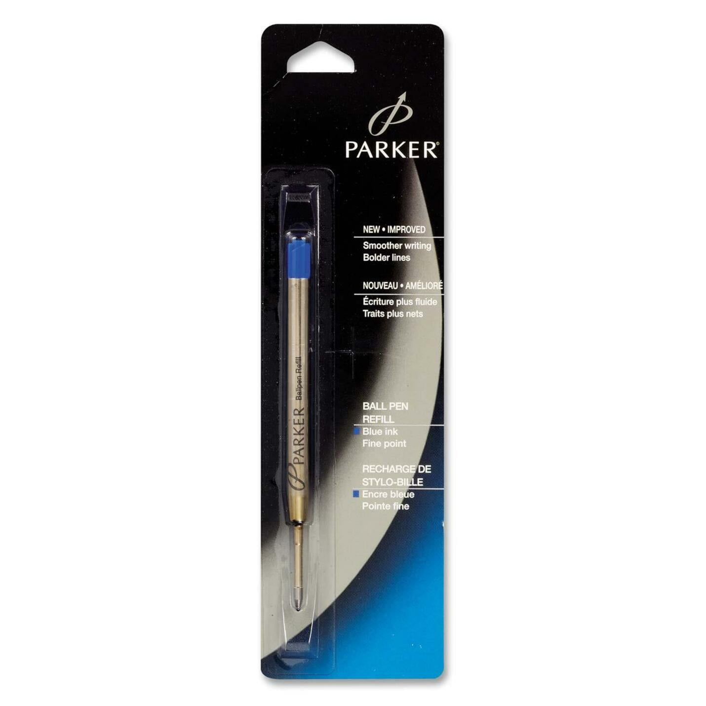 Parker QuinkFlow Ballpen Medium Point Blue Ink Refill Pack of 4-Refills 