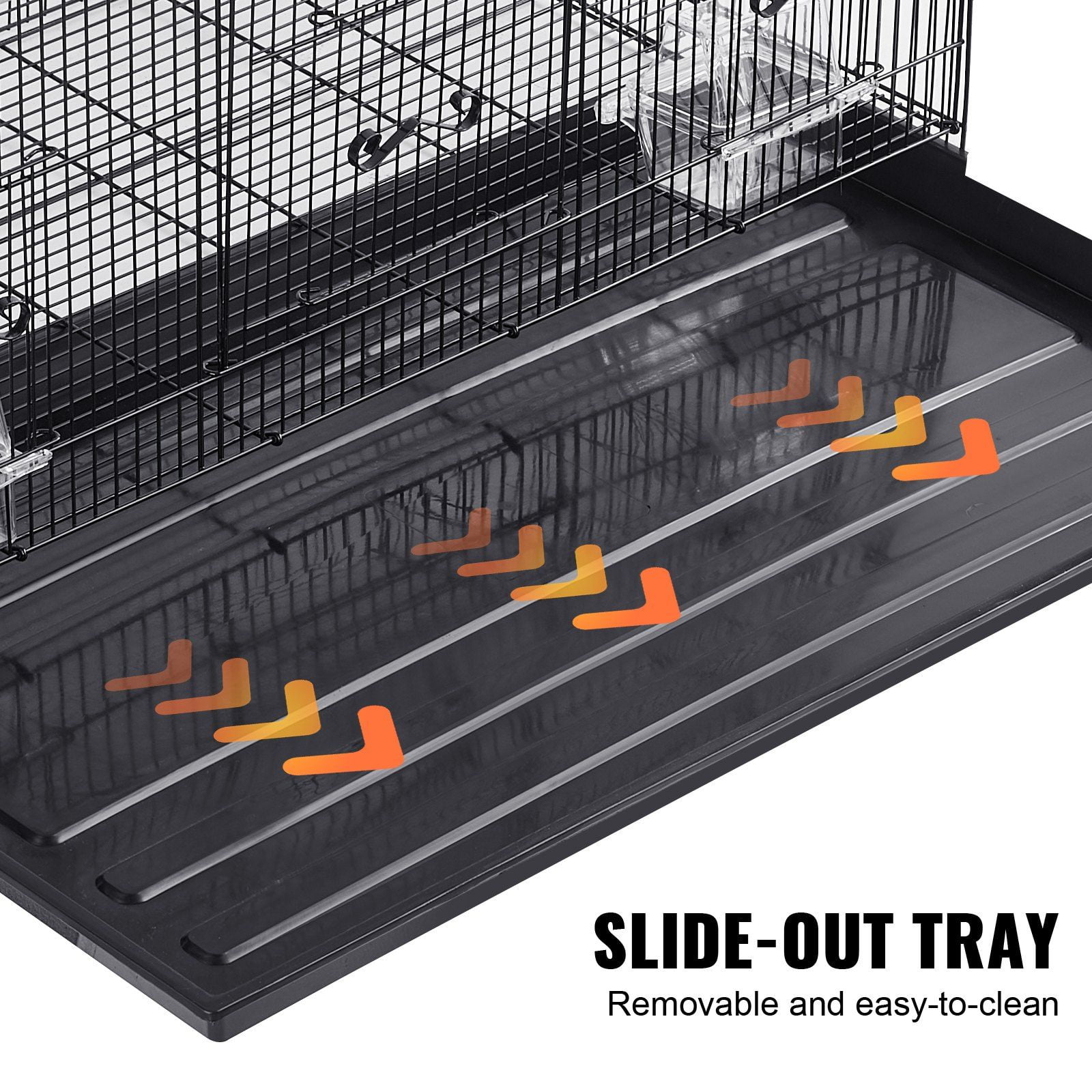 30 Inch Metal Bird Cage with Rolling Stand and Tray for Parakeets Cockatiels Budgies Lovebirds Canaries