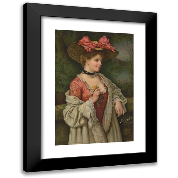 Martin Karsh 11x14 Black Modern Framed Museum Art Print Titled - The Promised Rose (1910)