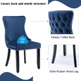 thumbnail image 4 of Button Tufted Upholstered Dining Chairs with Nailhead, Dining Room Chairs Tufted Cushion Back Elegant, Accent Chairs with Solid Wood Legs for Living Room/Kitchen (Set of 6), 4 of 9