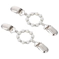 thumbnail image 1 of 2 Pcs Clips de Mode pour Chandail Châle Cardigan Collier Clip Foulard Boucles, 1 of 7