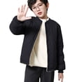 thumbnail image 2 of KAUOD Kids Lightweight Puffer Jackets Button Open Front Quilted Windproof Coats Boys Girls Long Sleeve Winter Outwear, 2 of 7
