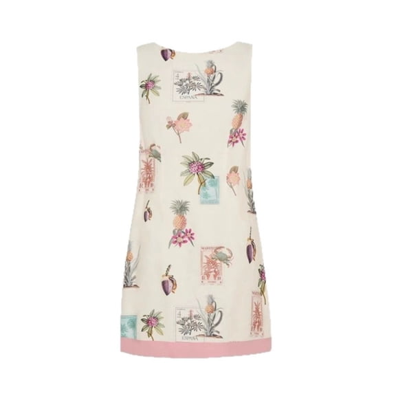 Women Sleeveless Print Mini Dress Casual Summer Slim Fit Short Dress