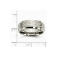 thumbnail image 6 of Titanium 8mm Beveled Edge; Hammered and Polished Band Size: 9; for Adults and Teens; for Women and Men, 6 of 6