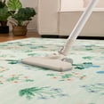 thumbnail image 2 of CHAKME 6'x9' Washable Non Slip Area Rug Ultra Soft Floral Carpet Living Room Large Vintage Green American Country Flower Rugs Distressed Retro Farmhouse Floor Mat, Blue Green, 2 of 3