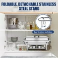 thumbnail image 5 of IMACONE Chafing Dish Buffet Chafer Set 2 Packs 8 Qt. Foldable Rectangular Stainless Steel Chafer Set with 2 Half Size Food Pans, 5 of 9