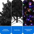 thumbnail image 6 of Dextrus 6FT Pre-lit Pencil Artificial Christmas Tree, Holiday Slim Christmas Tree with 700 Branch Tips & 200 Lights, Remote Control,11 Modes, Black, 6 of 9