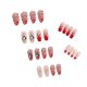 thumbnail image 2 of 24 Uds Falme rojo YONGSHENG parche de manicura de moda largas uñas postizas, 2 of 4