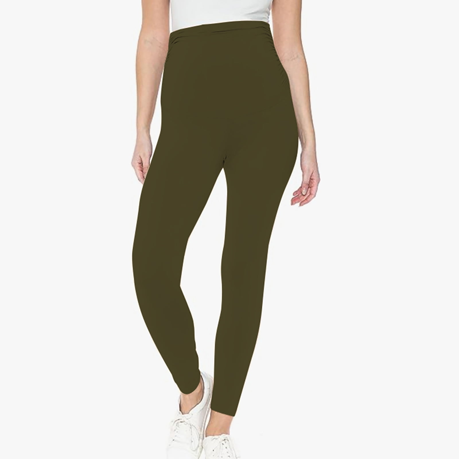 Wyongtao Women's Maternity Joggers Casual Yoga Sweatpants Quick-Dry Lightweight Active Pants,Army Green