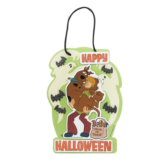 4 1/2" x 6 1/2" Scooby-Doo Happy Halloween Sign Foam Craft Kit - Makes 12
