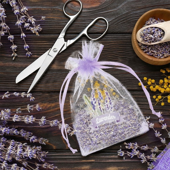 LOLIPPYY 20Pcs Lavender Organza Sachet Bags with Mesh Material for Aroma Storage