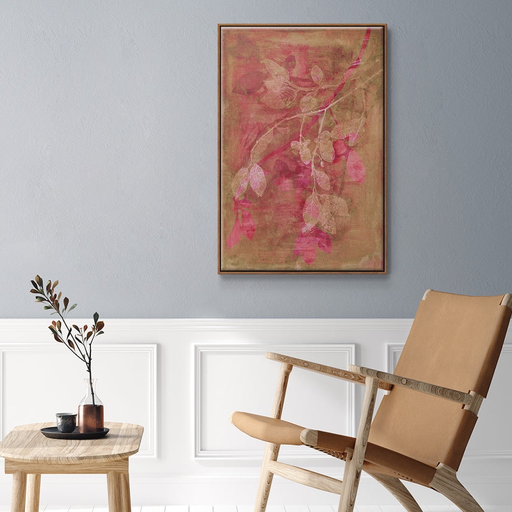 Branching Out IV Framed Premium Gallery Wrapped Canvas - Ready to Hang - 25 x 37 - Walnut Floating Frame