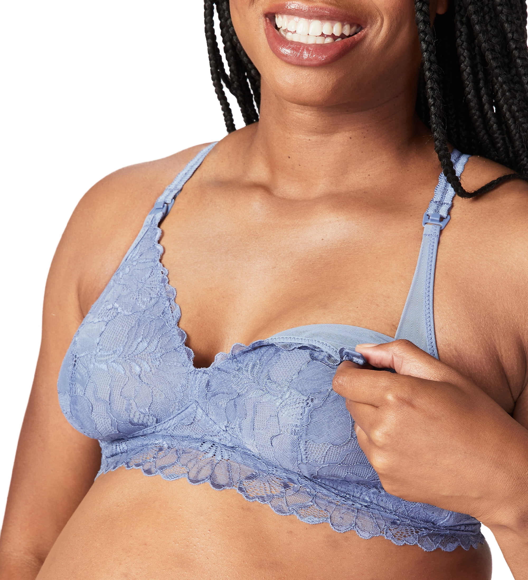 Buy Cake Maternity Freckles Recycled Wire Free Nursing Bra for Breastfeeding,  Wireless Maternity Bra (for B-E Cups), Teal, (Medium) 34B/E at