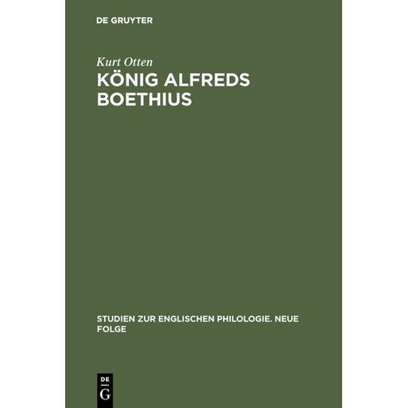 Studien Zur Englischen Philologie. Neue König Alfreds Boethius, Book 3, (Hardcover)
