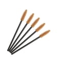 thumbnail image 1 of Nvzi 100 piezas de cepillos desechables para rímel de pestañas, extensiones de pestañas, cejas y maquillaje (varilla negra y cabeza marrón), 1 of 2