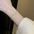 thumbnail image 4 of Women Gold Crystal Bracelet Adjustable Wave Chain Bangle Fashion design, 4 of 7