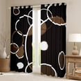 thumbnail image 2 of Castle Fairy Teens Geometric Circle Stripes Blackout Curtains Set of 2 (52x84 Each),Minimalist Lines Window Curtains,Abstract Mid Century Curtains and Drapes,Lightweight Room Decor, 2 of 6